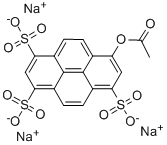Structure of 1-ACETOXYPYRENE-3,6,8-TRISULFONIC ACID TRISODIUM SALT