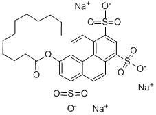8-十二酰氧基芘-3,6,8-三磺酸三钠盐结构式