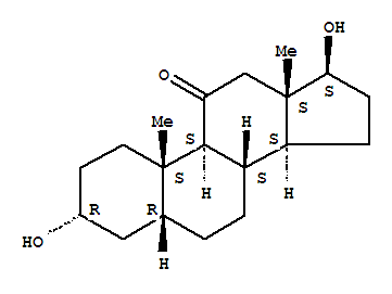 Structure of 5-BETA-ANDROSTAN-3-ALPHA, 17-BETA-DIOL-11-ONE