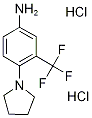 Structure of 4-(1-PYRROLIDINYL)-3-(TRIFLUOROMETHYL)BEZENAMINE DIHYDROCHLORIDE