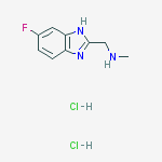 Structure of 1-(6-FLUORO-1H-BENZIMIDAZOL-2-YL)-N-METHYLMETHANAMINE 95%