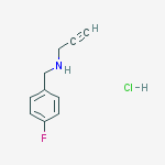 Structure of (4-FLUOROBENZYL)2-PROPYN-1-YL AMINE HYDROCHLORIDE