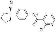 2-氯-N-[4-(1-氰基环戊基)苯基-3-吡啶甲酰胺结构式