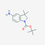 Structure of Tert-butyl 5-amino-3,3-dimethyl-2h-indole-1-carboxylate