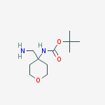 Structure of Tert-butyl N-[4-(aminomethyl)oxan-4-yl]carbamate