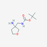 Structure of Tert-butyl N-[(3-aminooxolan-3-yl)methyl]carbamate