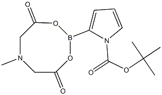 Structure of 1-(tert-Butoxycarbonyl)pyrrole-2-boronic acid MIDA ester