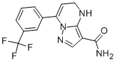 Chemical structure of 4,5-DIHYDRO-7-[3-(TRIFLUOROMETHYL)PHENYL]PYRAZOLO[1,5-A]PYRIMIDINE-3-CARBOXAMIDE