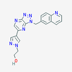 Structure of 4-(1-(6-quinolinylmethyl)-1h-1,2,3-triazolo(4,5-b)pyrazin-6-yl)-1h-pyrazole-1-ethanol 4-hydroxybenzenesulfonate