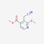 Methyl 3-(cyanomethyl)-2-methoxypyridine-4-carboxylate结构式