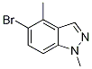 5-bromo-1,4-dimethyl-1H-indazole结构式