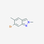 Structure of 6-bromo-2,5-dimethyl-2H-Indazole