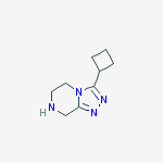 3-cyclobutyl-5,6,7,8-tetrahydro-[1,2,4]triazolo[4,3-a]pyrazine结构式
