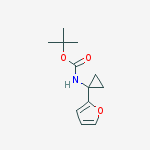 Structure of tert-butyl (1-(furan-2-yl)cyclopropyl)carbamate