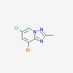 Structure of 8-bromo-6-chloro-2-methyl-[1,2,4]triazolo[1,5-a]pyridine
