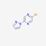 Structure of 2-bromo-5-pyrazol-1-ylpyrazine
