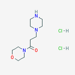 1-morpholin-4-yl-3-piperazin-1-ylpropan-1-one;dihydrochloride结构式