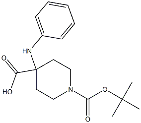 Structure of 1-(tert-butoxycarbonyl)-4-(phenylaMino)piperidine-4-carboxylic acid