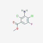Structure of methyl 3-amino-2,4-dichloro-5-fluorobenzoate