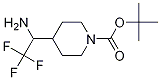 Structure of tert-butyl 4-(1-amino-2,2,2-trifluoroethyl)piperidine-1-carboxylate