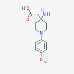 Structure of 2-(4-amino-1-(4-methoxyphenyl)piperidin-4-yl)acetic acid