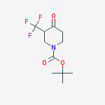 1-BOC-3-三氟甲基-哌啶-4-酮结构式