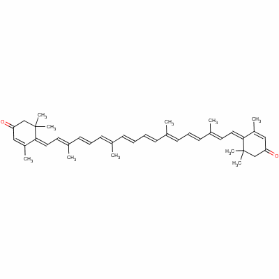 4,5-Didehydro-4,5-retro-β,β-carotene-3,3-dione结构式