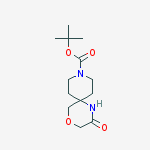 tert-butyl 2-oxo-4-oxa-1,9-diazaspiro[5.5]undecane-9-carboxylate结构式