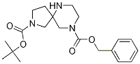 Structure of 9-O-benzyl 2-O-tert-butyl 2,6,9-triazaspiro[4.5]decane-2,9-dicarboxylate