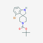 Structure of Tert-butyl 4-bromospiro[1,2-dihydroindole-3,4'-piperidine]-1'-carboxylate