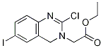Structure of ethyl 2-(2-chloro-6-iodo-4H-quinazolin-3-yl)acetate