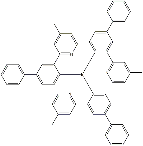 Structure of IridiuM, tris[3-(4-Methyl-2-pyridinyl-N)[1,1'-biphenyl]-4-yl-C]-