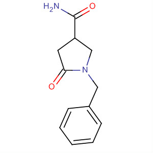 Structure of 3-Pyrrolidinecarboxamide, 5-oxo-1-(phenylmethyl)-