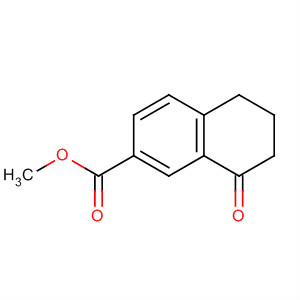 Structure of 2-Naphthalenecarboxylic acid, 5,6,7,8-tetrahydro-8-oxo-, methyl ester