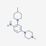 Structure of 4-(4-methylpiperazino)-2-(4-methylpiperidino)aniline