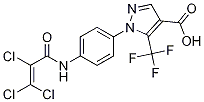 Structure of 1-[4-[(2,3,3-Trichloro-1-oxo-2-propen-1-yl)amino]phenyl]-5-(trifluoromethyl)-1H-pyrazole-4-carboxylicacid