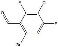 Chemical structure of 6-Bromo-3-chloro-2,4-difluorobenzaldehyde