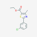 Structure of ETHYL 4-METHYL-2-(3-CHLOROPHENYL)THIAZOLE-5-CARBOXYLATE
