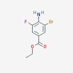 ETHYL 4-AMINO-3-BROMO-5-FLUOROBENZOATE结构式