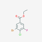 Ethyl 3-bromo-4-chloro-5-fluorobenzoate结构式