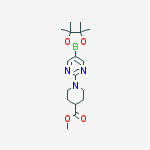 Structure of Methyl 1-(5-(4,4,5,5-tetramethyl-1,3,2-dioxaborolan-2-yl)pyrimidin-2-yl)piperidine-4-carboxylate