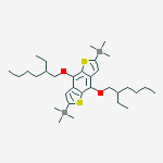 Structure of 1,1'-[4,8-Bis[(2-ethylhexyl)oxy]benzo[1,2-b:4,5-b']dithiophene-2,6-diyl]bis[1,1,1-trimethylstannane]
