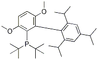 Structure of 2-(Di-t-butylphosphino)-3,6-dimethoxy-2'-4'-6'-tri-i-propyl-1,1'-biphenyl, min. 98% t-butylBrettPhos