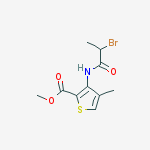 Structure of Methyl 3-(2-bromopropanoylamino)-4-methylthiophene-2-carboxylate