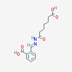 Structure of 1-[2-[(2-Carboxyphenyl)methylene]hydrazide]heptanoic acid