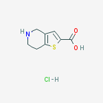 4,5,6,7-Tetrahydrothieno[3,2-c]pyridine-2-carboxylic acid hydrochloride结构式