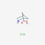 2-Azabicyclo[2.1.1]hexane-1-carboxylic acid hydrochloride结构式