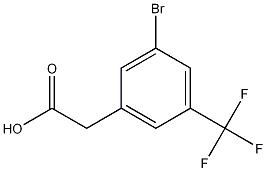 3-溴-5-三氟甲基苯乙酸结构式