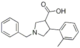1-Benzyl-4-o-tolyl-pyrrolidine-3-carboxylic acid结构式