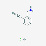 Structure of (2-ethynylphenyl)methanamine;hydrochloride